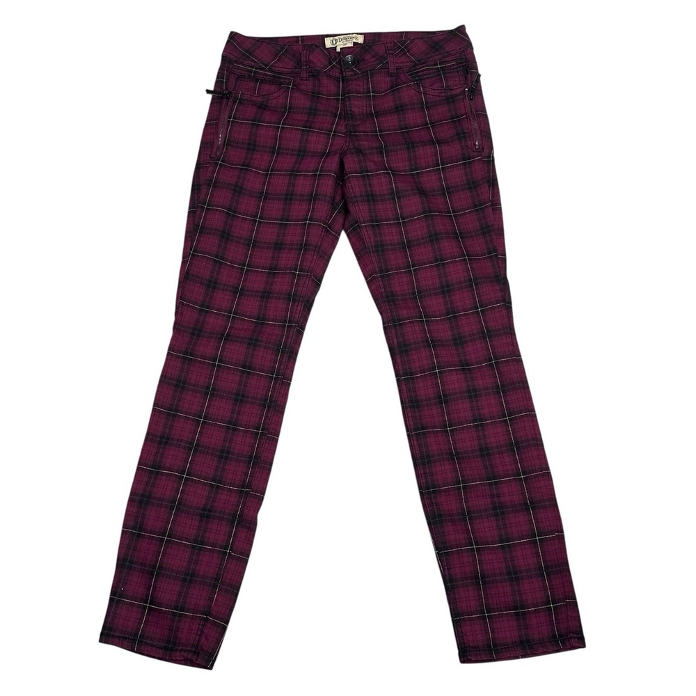 Democracy Black Red Plaid Pants Freedom Jeggings Women's Size 10 Mid‎ Rise Retro